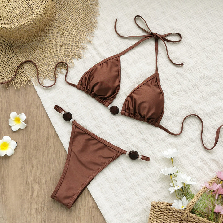 Dame bikini sæt med justerbar top og moderigtige accenter Stilla