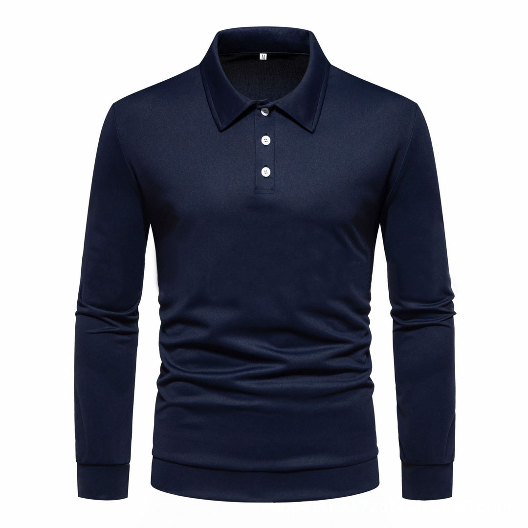 Herre Polo-shirt med lange ærmer og moderne krave Stilla