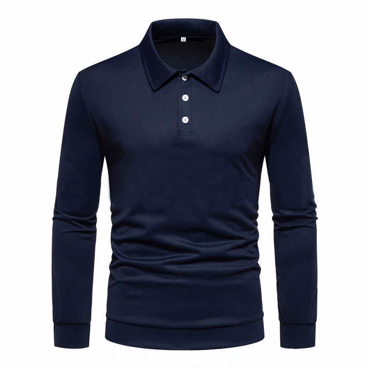 Herre Polo-shirt med lange ærmer og moderne krave Stilla