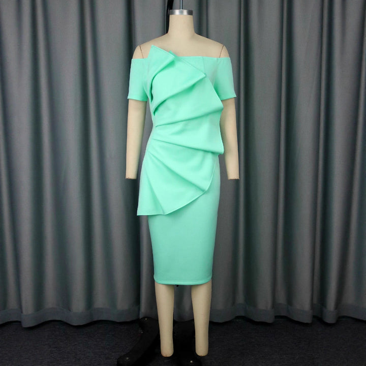 Damer Elegant Wickekjole med asymmetrisk design og draperinger Skovae