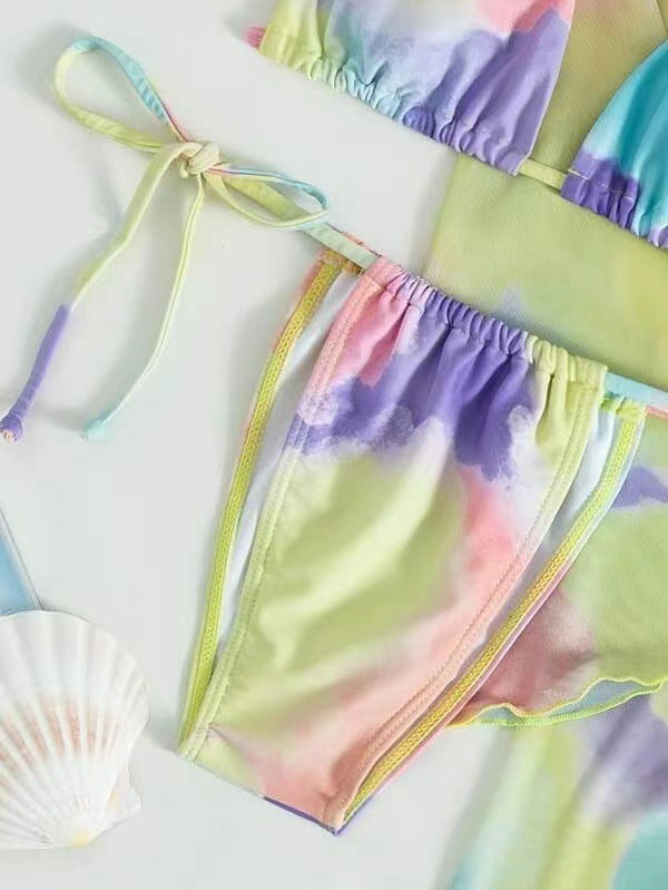 Kvinder Farvesplash Tryk Svømme sæt Stilla