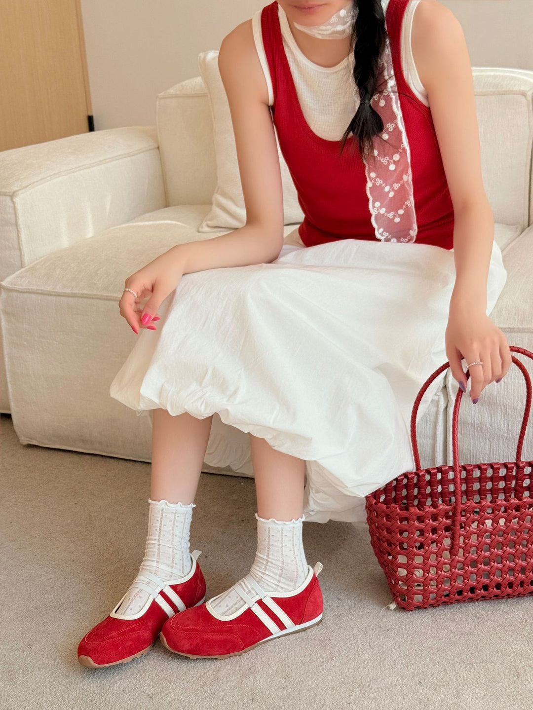 Dame Retro-inspirerede elegante Ballerinas Stilla