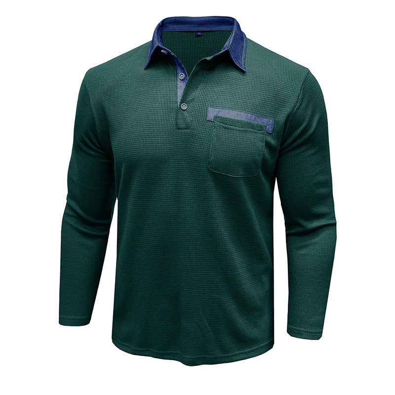 Herrer langærmet polo T-shirt Stilla