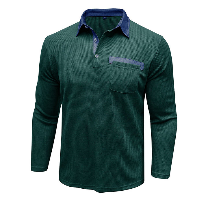 Herrer langærmet polo T-shirt Stilla