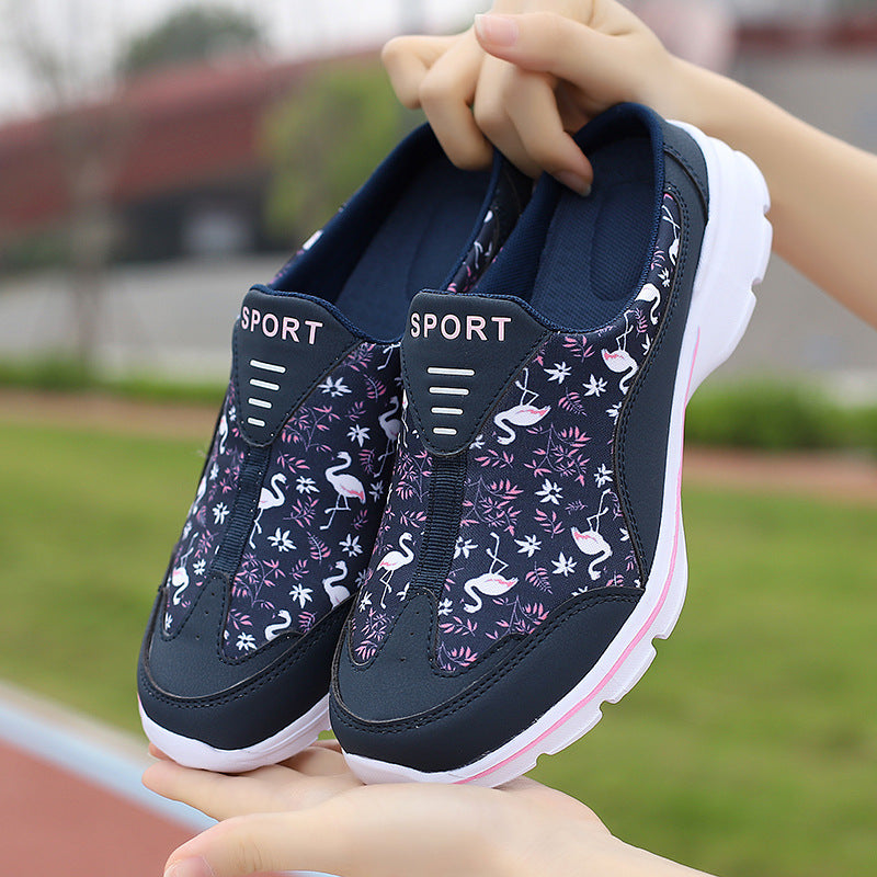 Dame Slip-On Sport Sneakers med floralt design Stilla