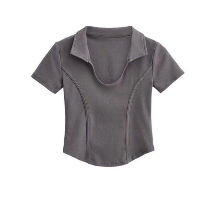 Femme Stilfuld Poloshirt med korte ærmer Stilla