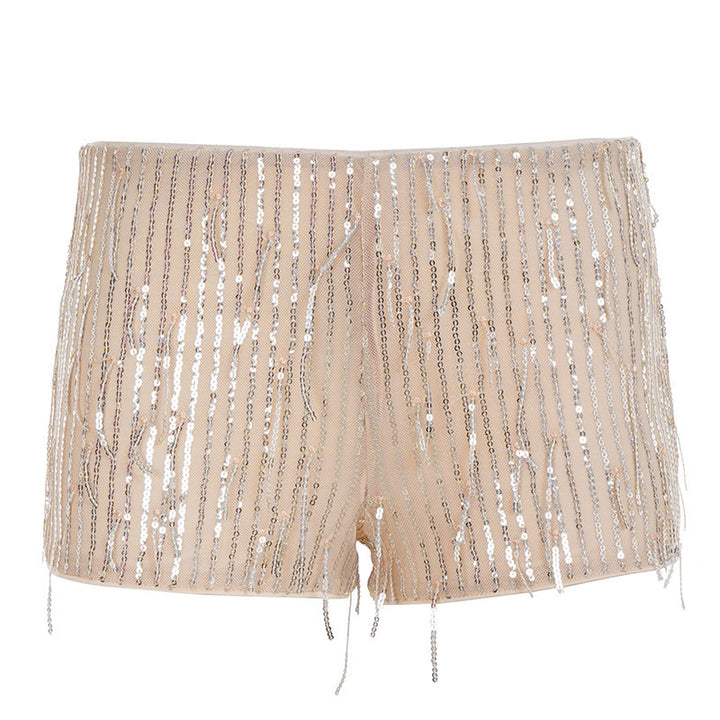 Dame glamourøse paillet-shorts Skovae