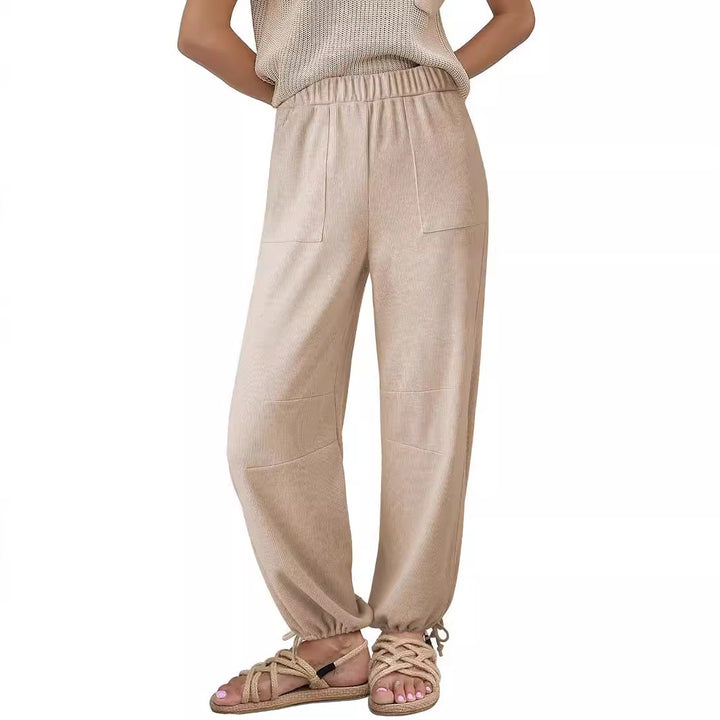 Dame Relaxed Fit Rib-Lounge-Bukser Stilla