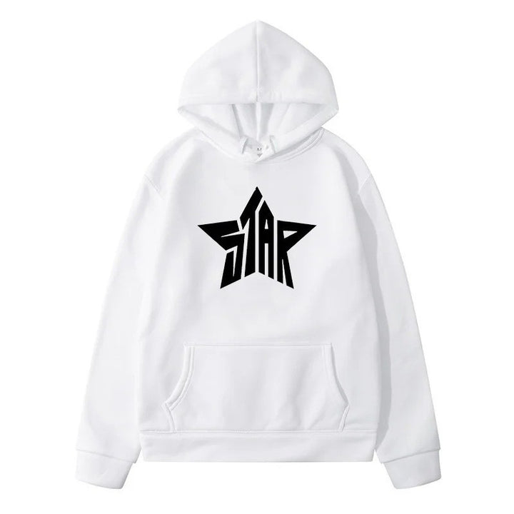 Dame hoodie med stilfuld stjernemotiv Skovae