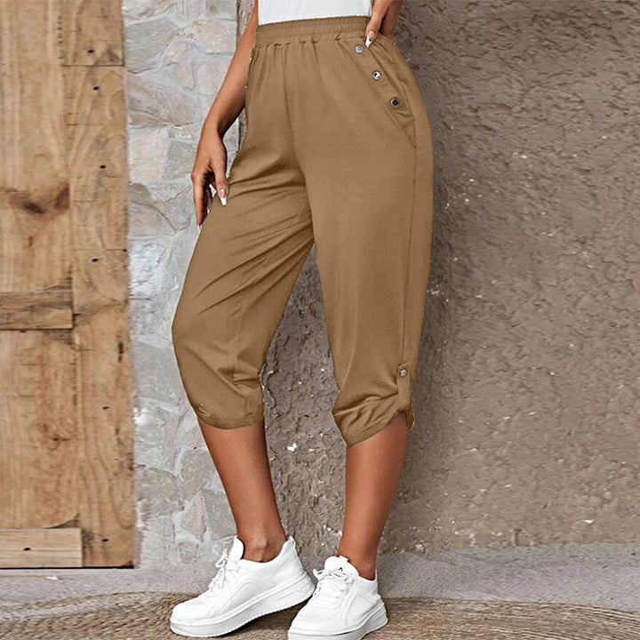 Dame Relaxed Fit Cropped Fritid Bukser Stilla