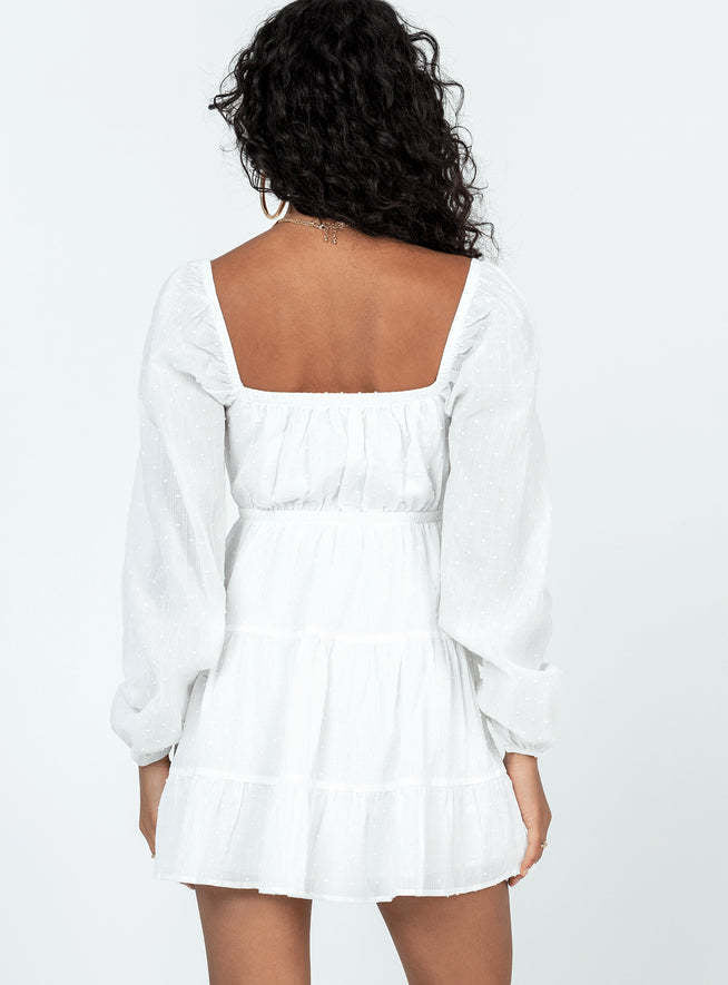 Dame luftig minikjole med cut-out og ruffles detaljer Skovae