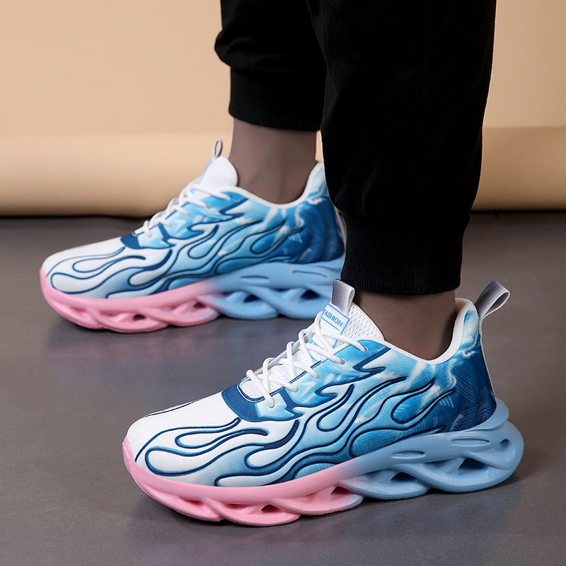 Herrer Stilfulde Performance Sneakers med Flamme Design Stilla