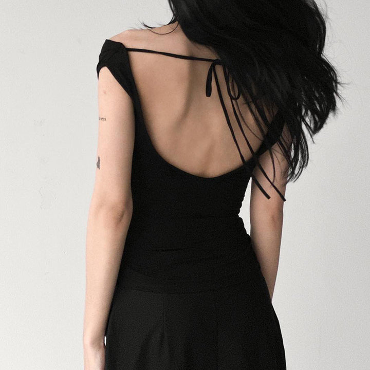 Damebluse med smart omslagssnit Skovae