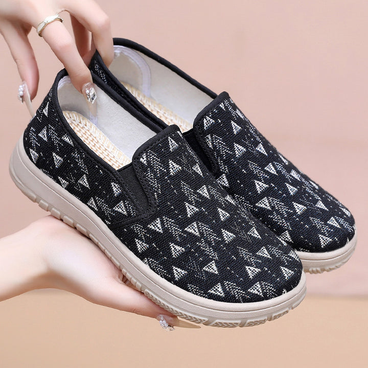 Dame Elastiske Slip-On Fritidssko med skridsikker sål og åndbart overmateriale Stilla