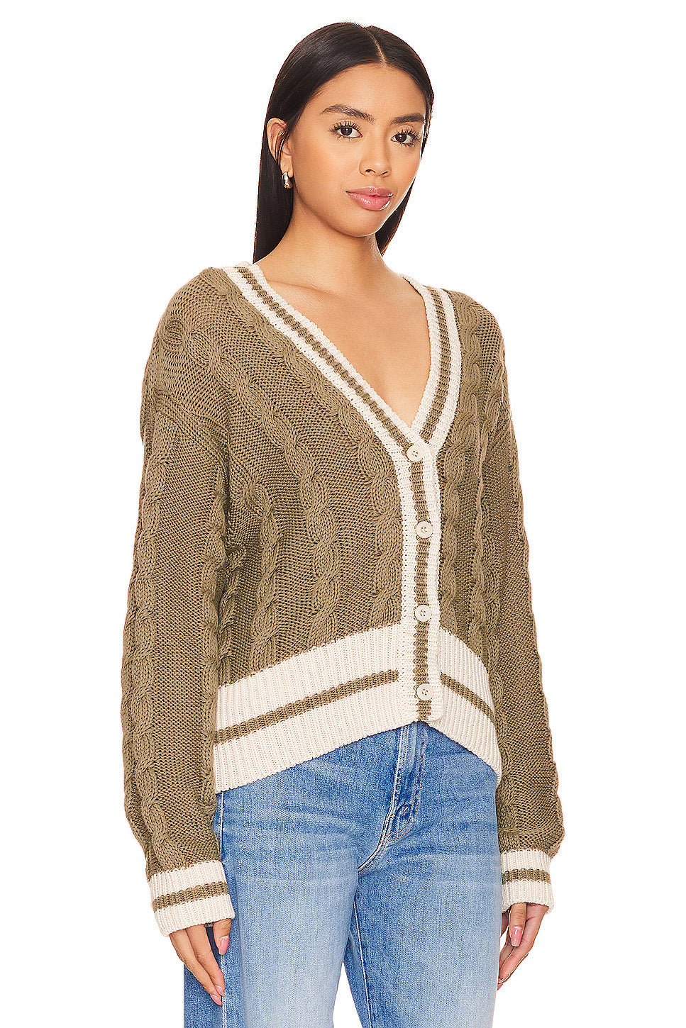 Femme Kabelstrik Korte Cardigan Stilla