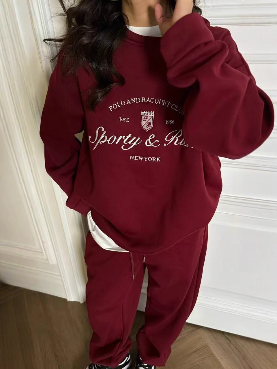 Kvindernes sporty sweatshirt med luksuriøst print og afslappet pasform Stilla
