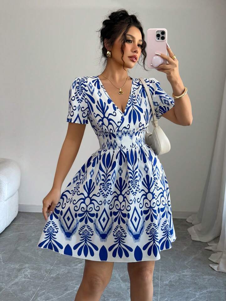 Kvinder Vintage-inspireret floral Fit and Flare Kjole Stilla