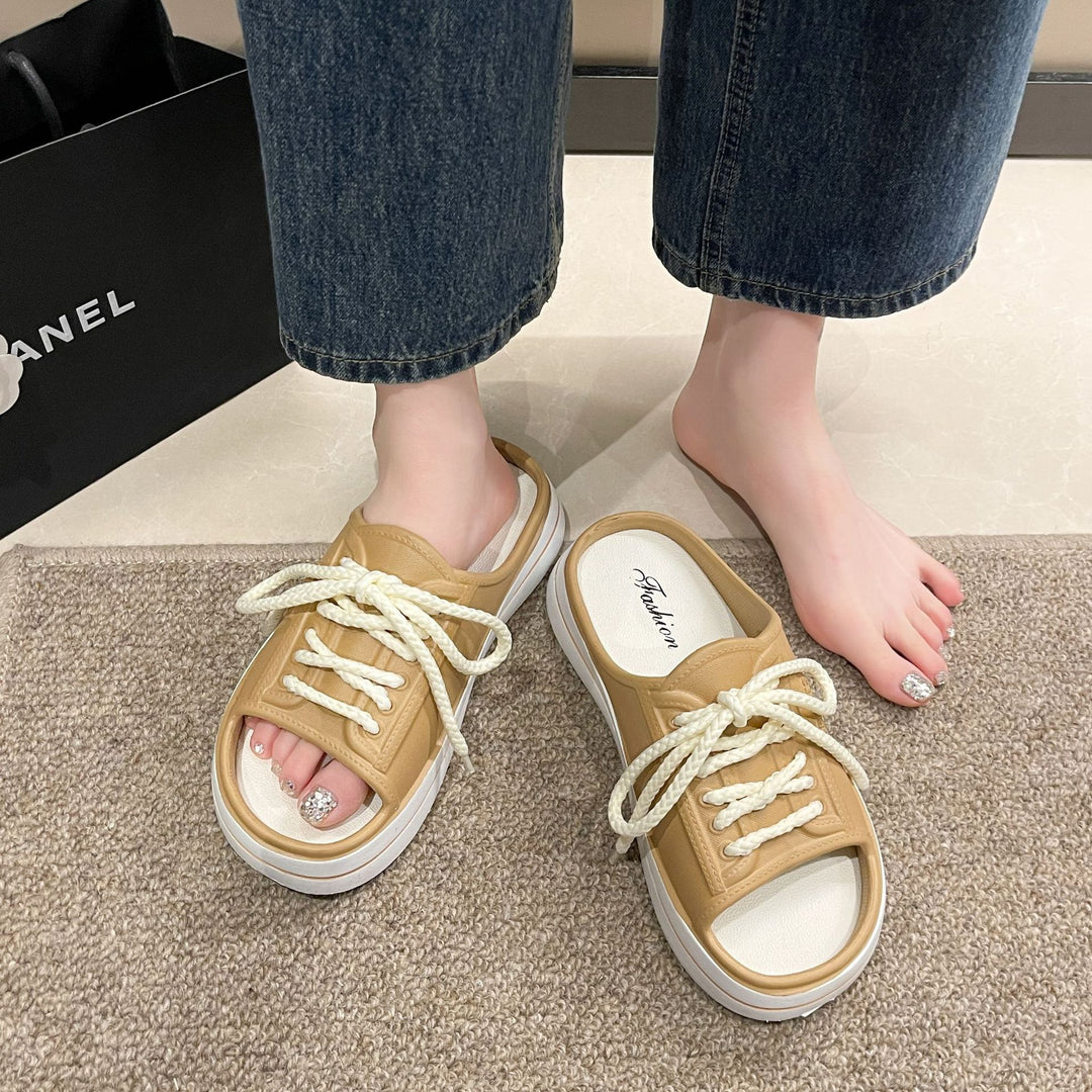 Dame Sportsandaler med moderne snøredesign Stilla