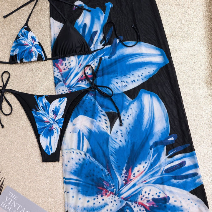 Damer elegante bikinier med blomsteragtig overtræk Skovae