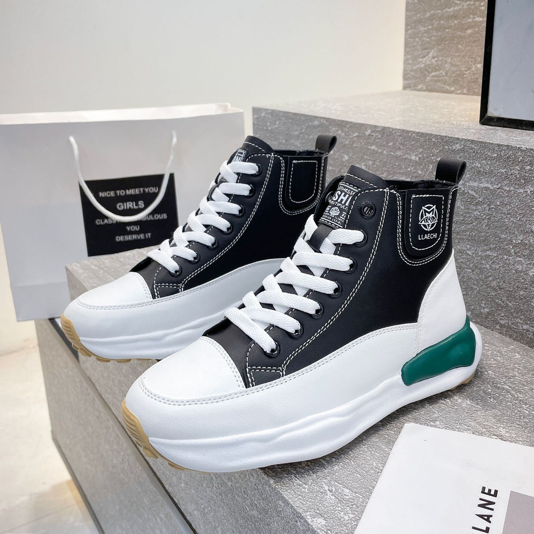 Dame Høje Sneakers med ergonomisk dæmpning og moderne plateau sål Stilla