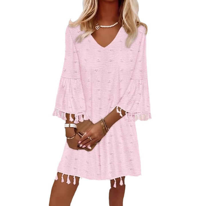 Dame Strandkjole med elegante frynser Stilla