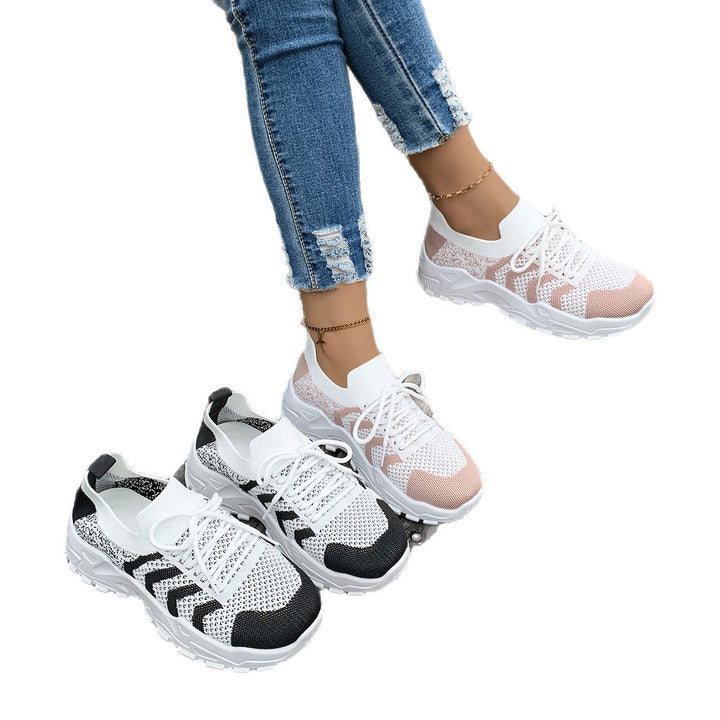 Dame Sporty Lifestyle Sneakers med åndbart strikket overflade og stødabsorberende sål Stilla