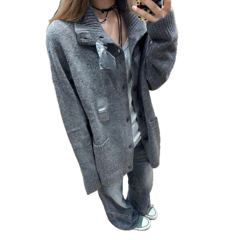 Kvinders Oversized Cardigan med Høje Lommer Stilla