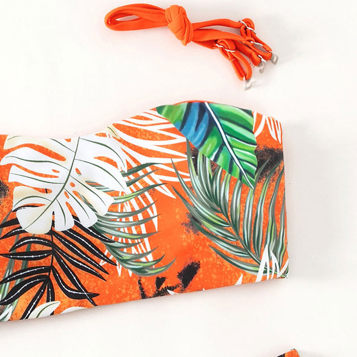 Dame Bikini-sæt med bandeau top og højskårede bukser Stilla