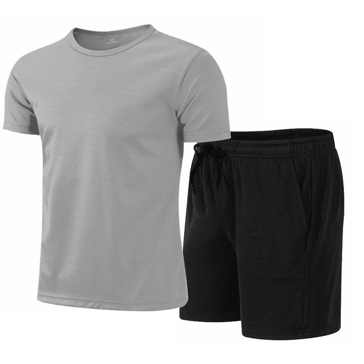 Herrer sporty funktionelt sæt med T-shirt og shorts Stilla