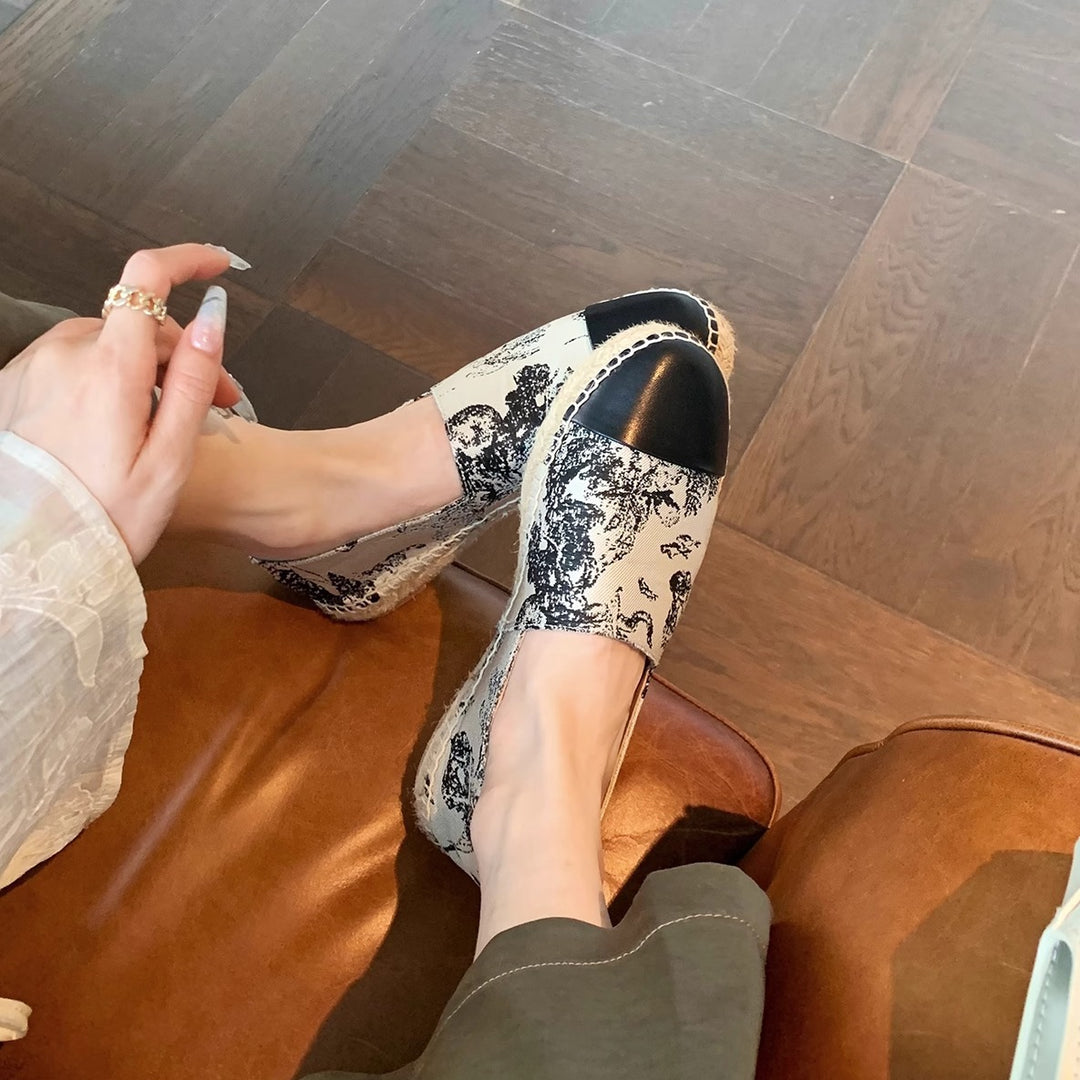 Dame Paillet-besatte Espadrilles Slip-On Sko Stilla