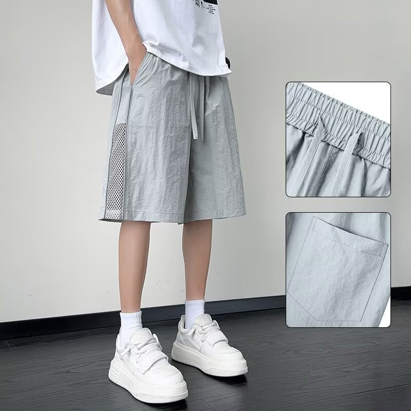 Herrer Sports Shorts med åndbare indsatser og elastisk hals Stilla