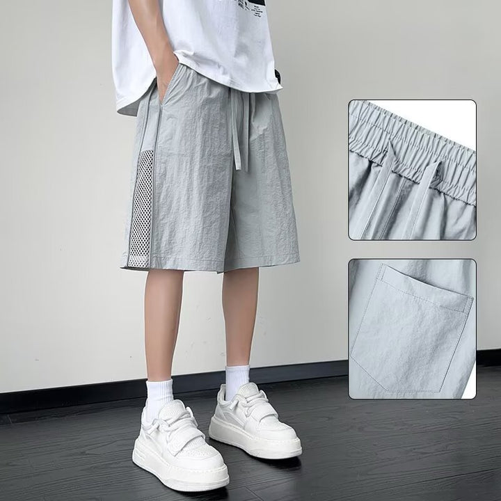 Herrer Sports Shorts med åndbare indsatser og elastisk hals Stilla
