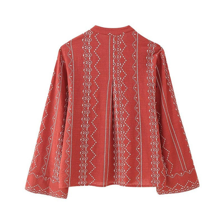 Femme Langærmet Besticket Bluse Stilla