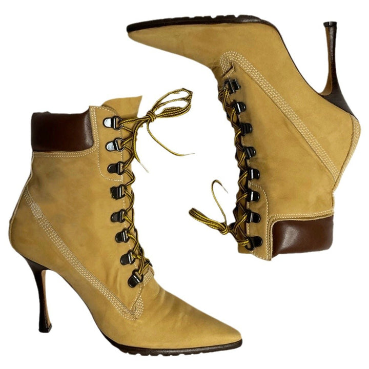 Femme Stilfulde Snørehighheel Støvler Stilla