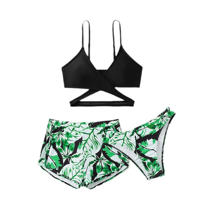 Dame bikini sæt med sexy kryds-ryg design og trendy shorts Stilla