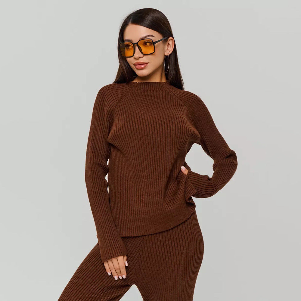 Dame Behagelig Ribstrikket Pullover Stilla