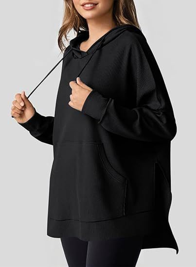 Damer oversized hættetrøje med sidelommer og praktiske lommer Stilla