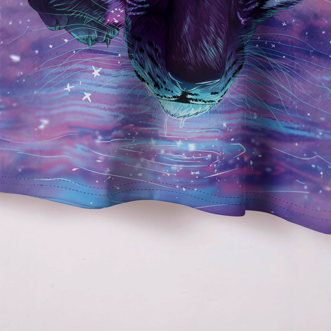 Herrer Poloshirt med fantasifuld dyregrafik Stilla