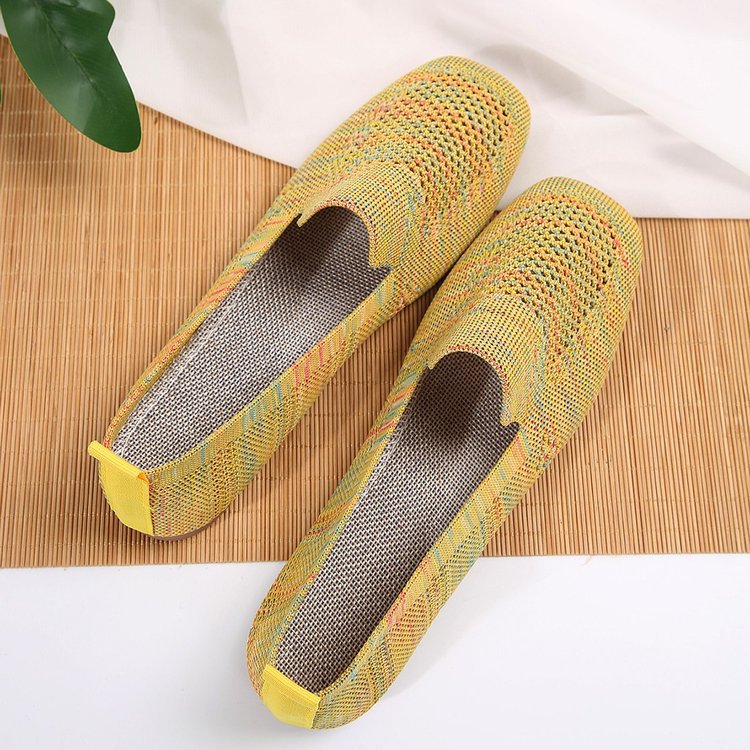 Dame Let og åndbar Slip-On Ballerina med moderne netdesign Stilla