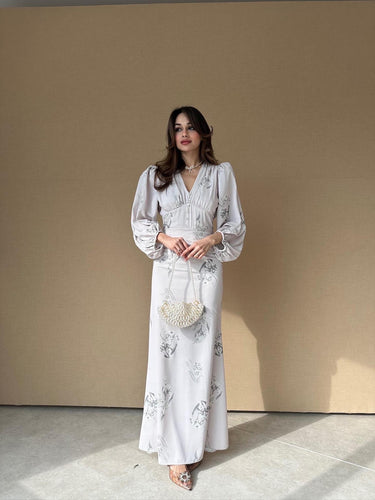 Kvinder Floral Print Elegant Maxi Kjole Stilla