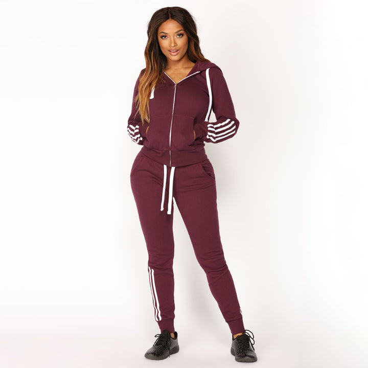 Damer sporty fleece-joggingdragt med smal pasform Stilla