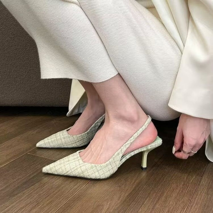 Dame Slingback-pumper med elegant spids design og komfortabel hæl Stilla