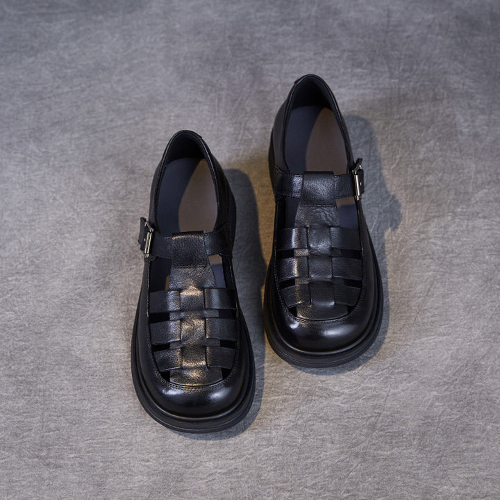 Herrer Fritids Læder Monk Strap Slipper Stilla