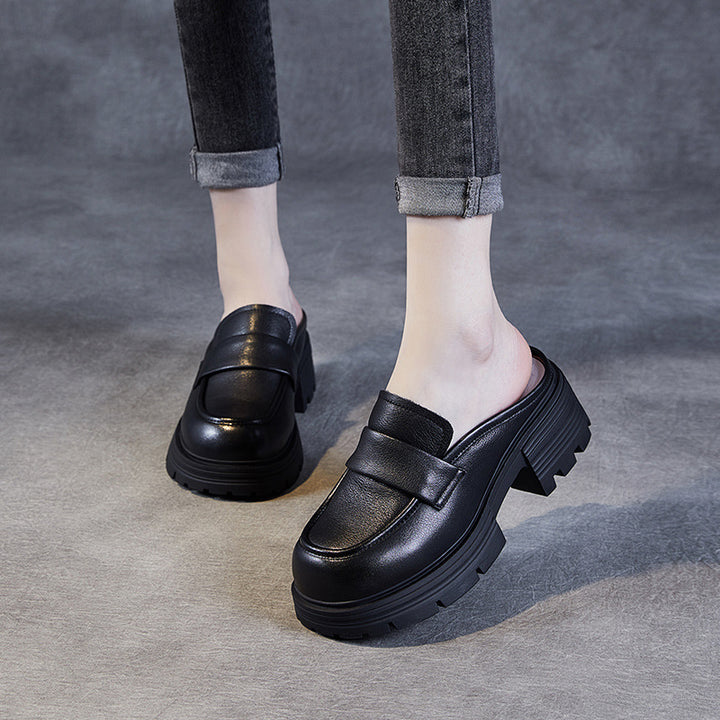 Dame Chunky Sål Slip-On Mules med Komfort-Fodbed Stilla