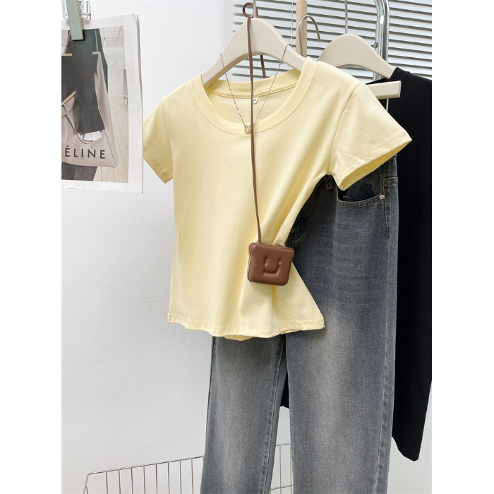 Femme Classic Crew Neck Basis T-Shirt Stilla