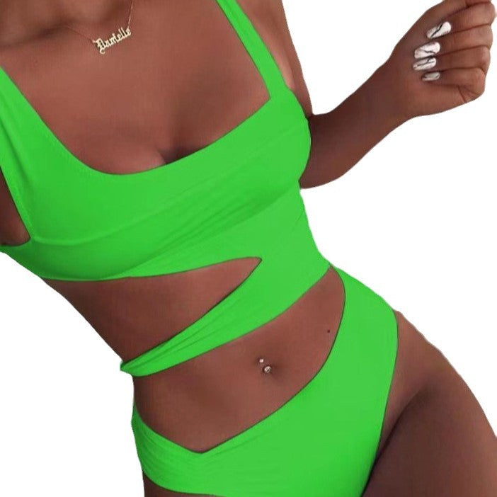Dame badedragt med stilfulde cut-outs Stilla