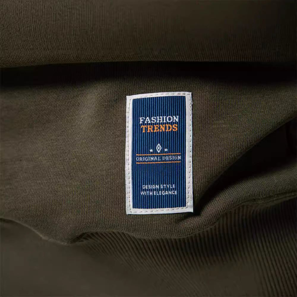 Herre Rundhalset Sweatshirt med blødt inderfor og moderne detaljer Stilla