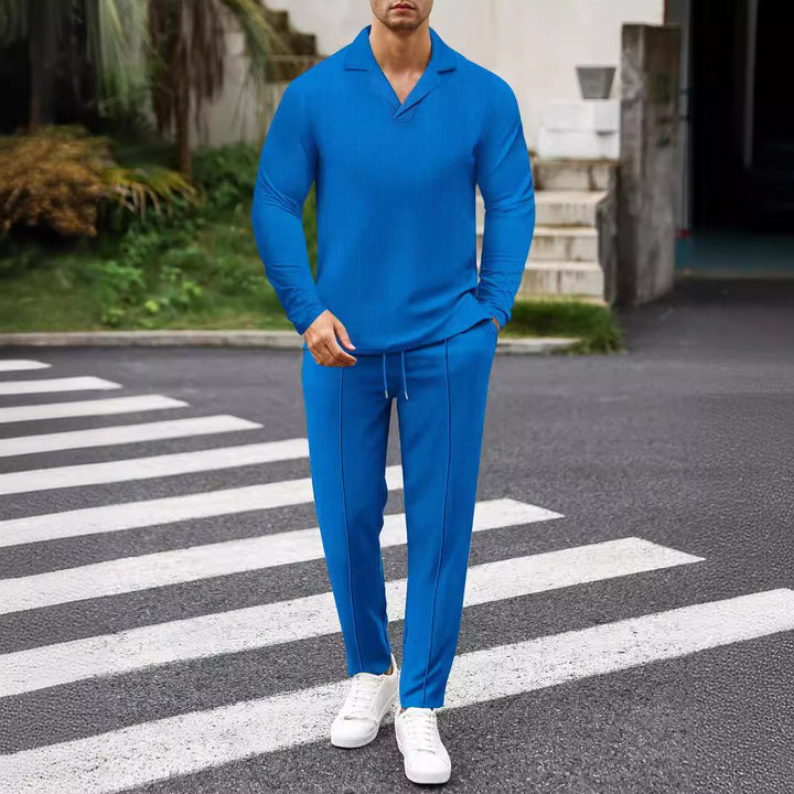 Herre elegant fritidslook i åndbart materiale Stilla