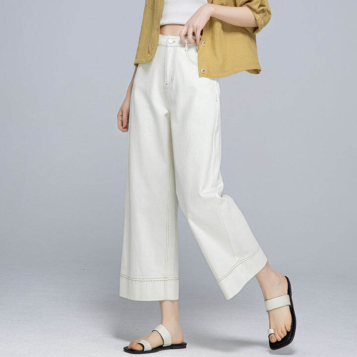 Dame brede jeans i moderne snit Stilla