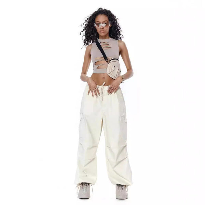 Dame Cut-Out Ærmeløs Crop Top Stilla